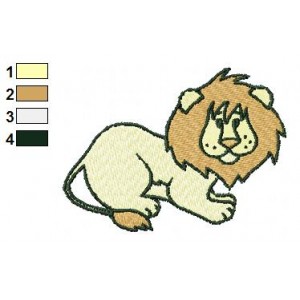 Free Lion 05 Embroidery Design
